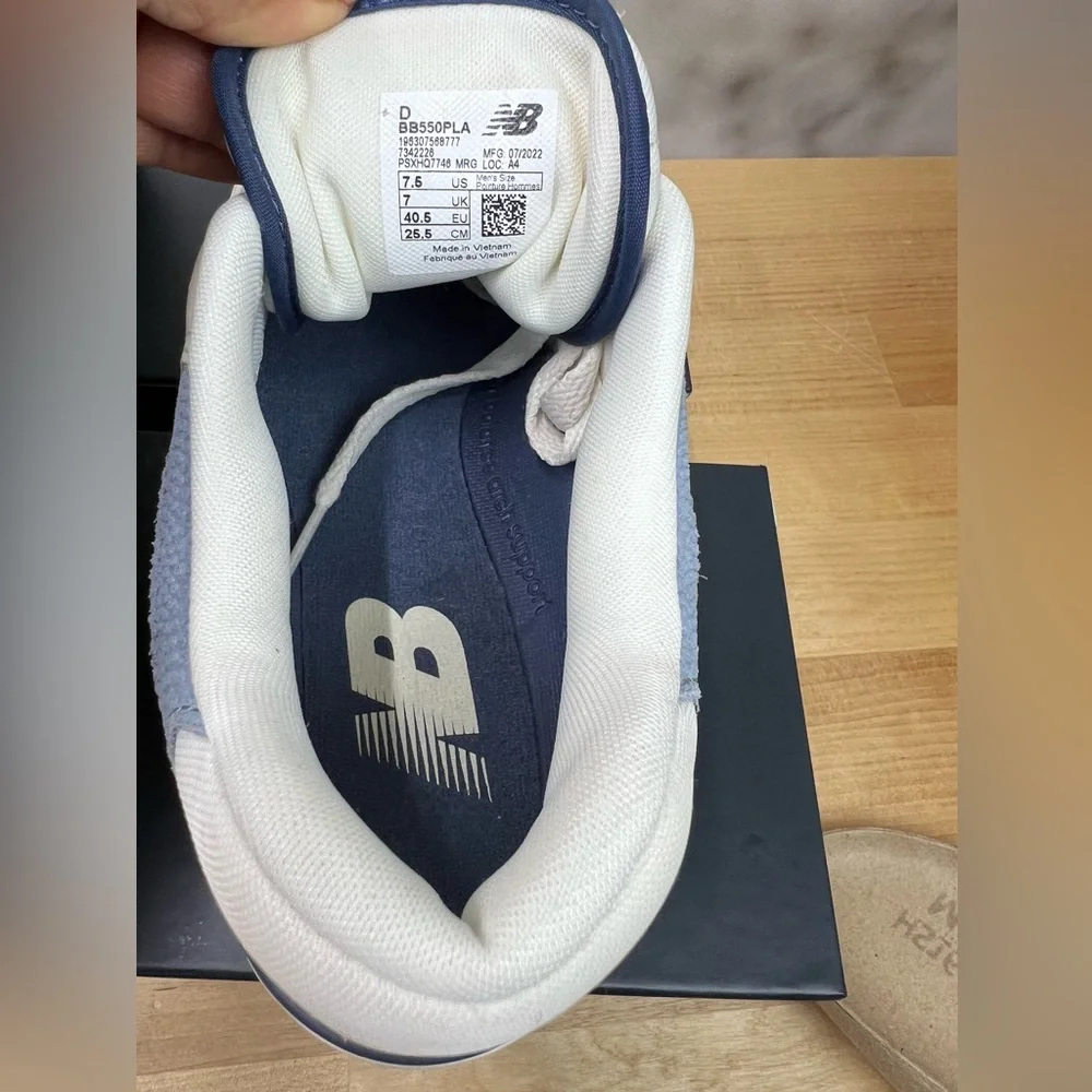 New Balance 550 Vintage Blue Indigo and vintage cream. Men’s Size 7.5 - Picture 5 of 12
